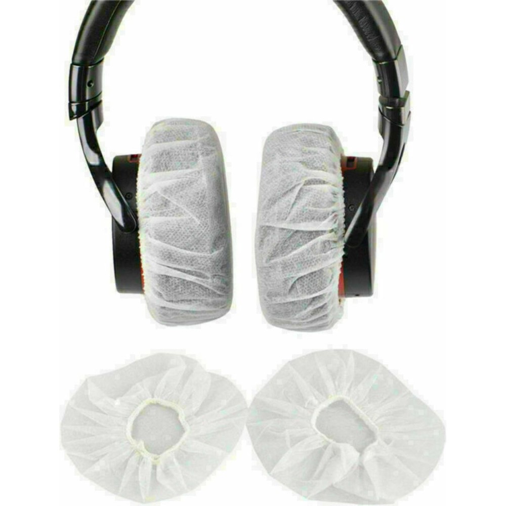 100 Pack Headphone Sanitary Dustproof Covers One-Time Headset Earmuff Shell Caps