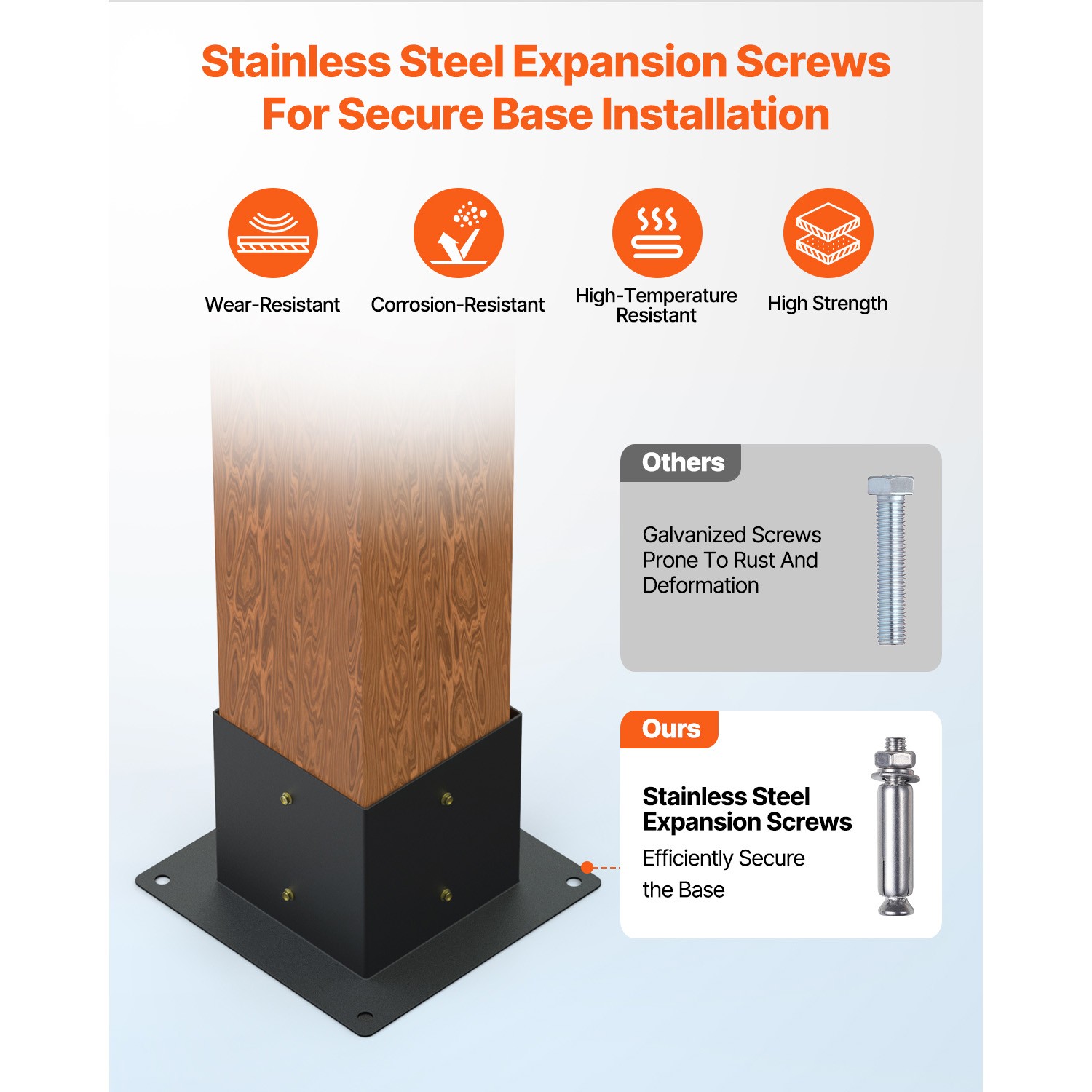 Uimoso 3.5x3.5 Inch 3-Way Corner Bracket Kit for Pergola Posts, Set of 4