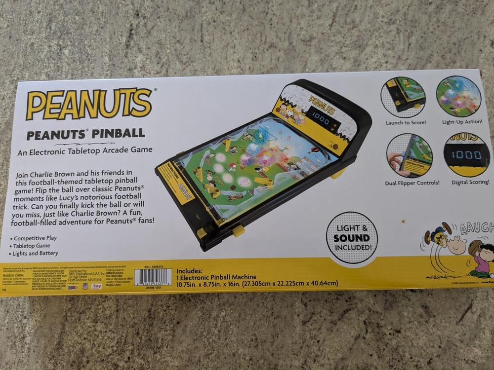 Peanuts Pinball (An Electronic Tabletop Arcade Game)