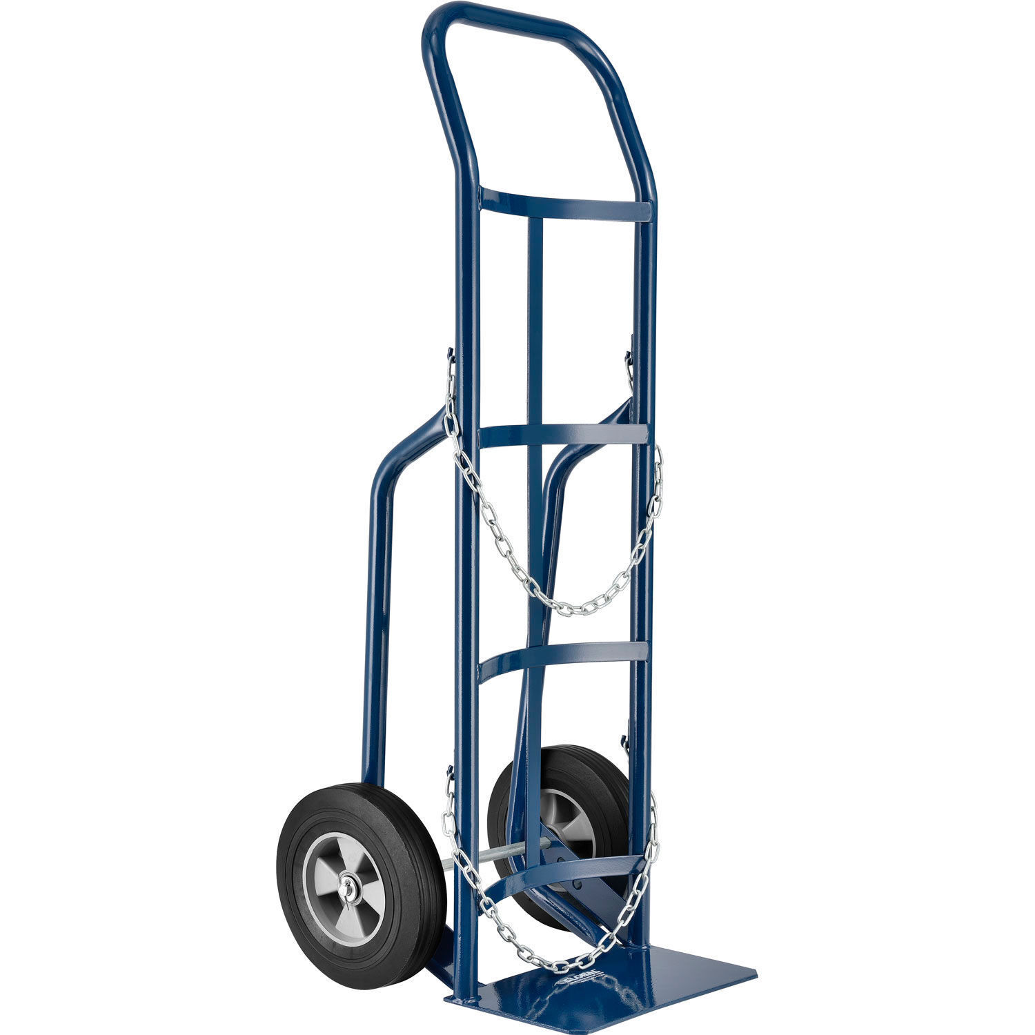 Single Cylinder Hand Truck with Curved Handle 10" Semi-Pneumatic Wheels 800 Lb.