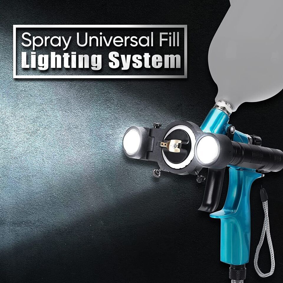 Spray Gun Adjustable LED Light Fits for All Spray Guns Night Painting Work USA