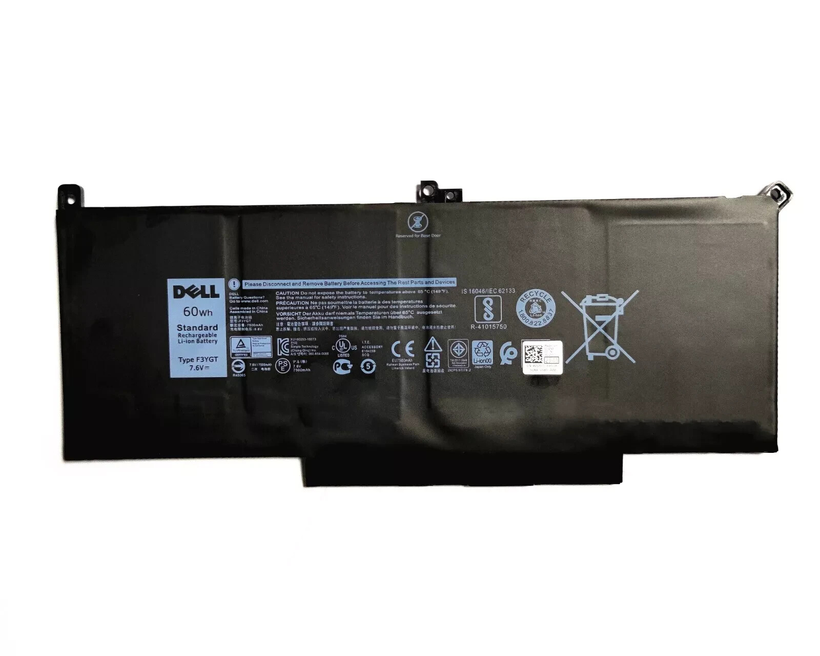 Genuine OEM 60Wh F3YGT Battery For Dell Latitude 7280 7480 7380 7290 7490 7390