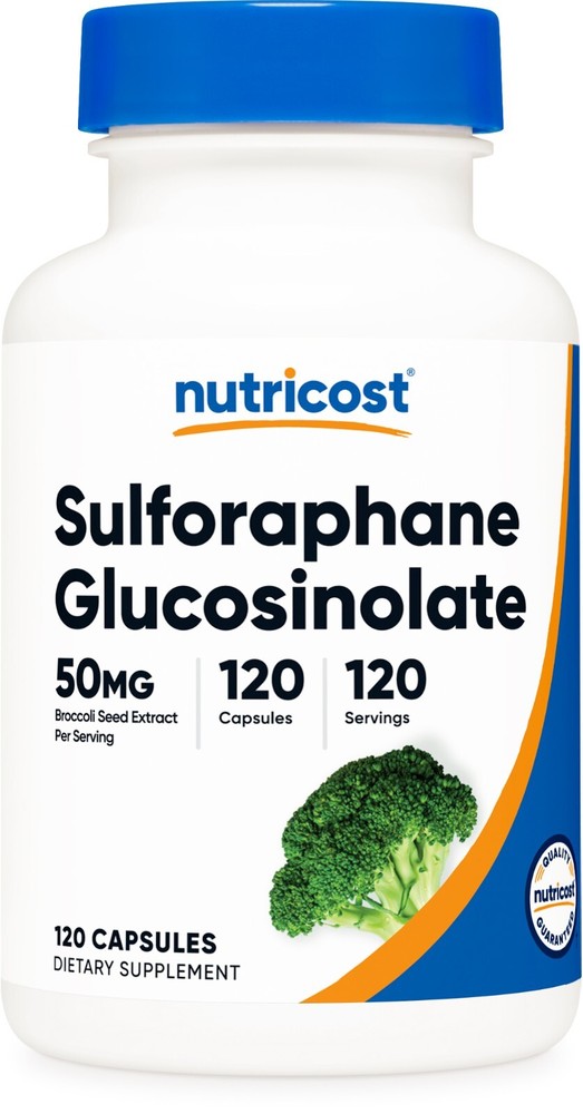 Nutricost Sulforaphane Glucosinolate (SGS) (50mg, 120 Capsules)