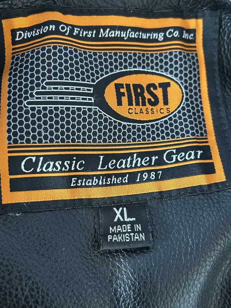 First Classics Leather Motorcycle Chaps Biker Pants size XL