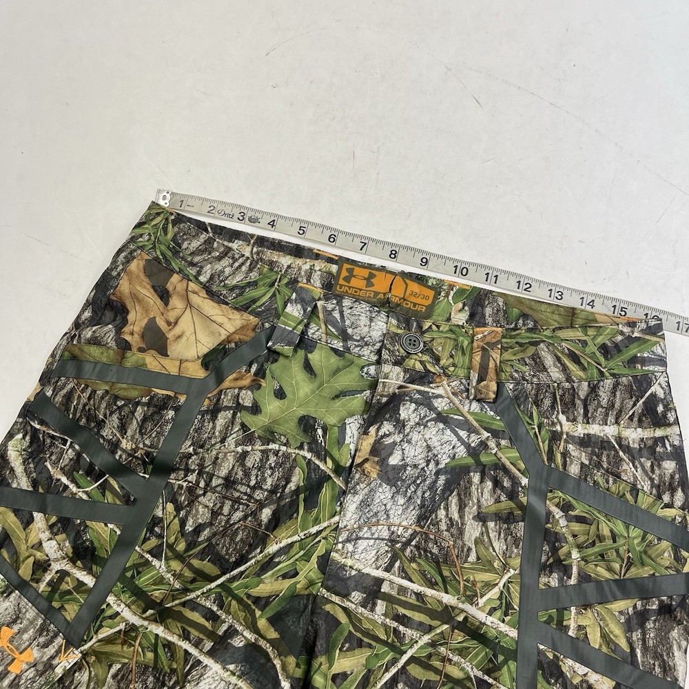 Under Armour Pants Mossy Oak Obsession Camo 32/30 Draw String Ankle Polyester
