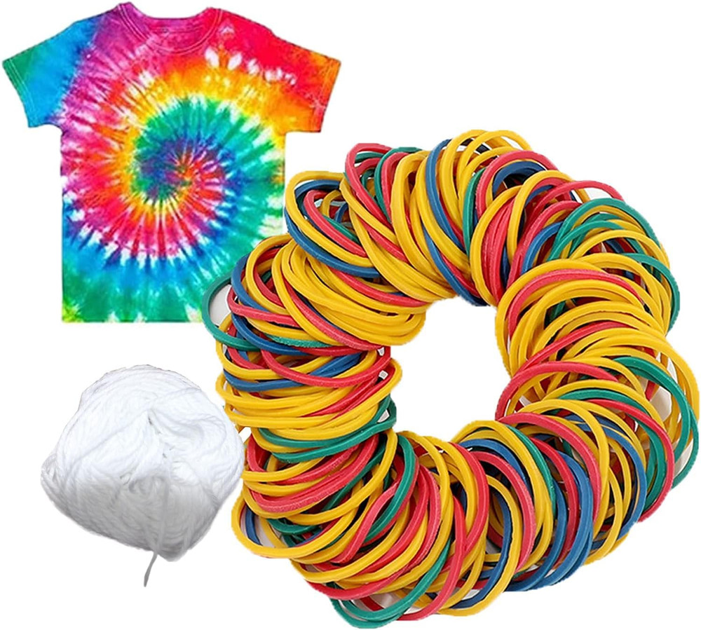 Rubber Bands for Tie Dye Projects Craft Project Design Assorted 200G