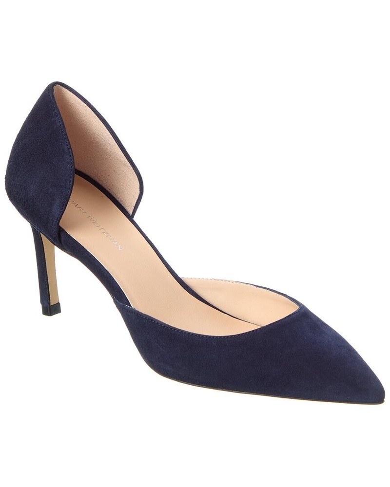 Stuart Weitzman Mara 75 Dorsay Suede Pump Women's