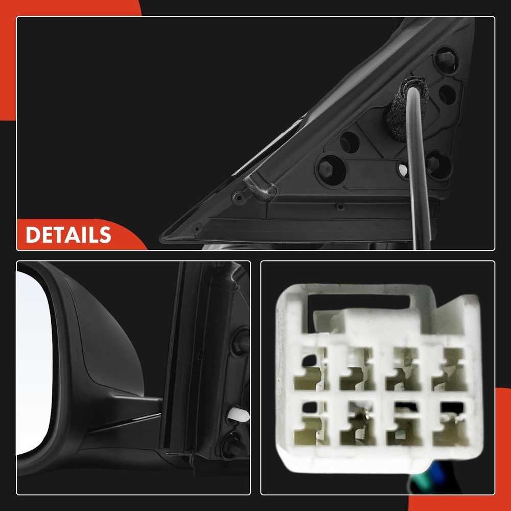 A-Premium Left Driver Side Power Door Mirror - Compatible with Honda Medium