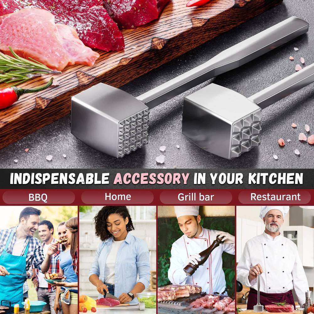 Meat Tenderizer 1 pcs Aluminium Mallet Dual-Sided - Tool