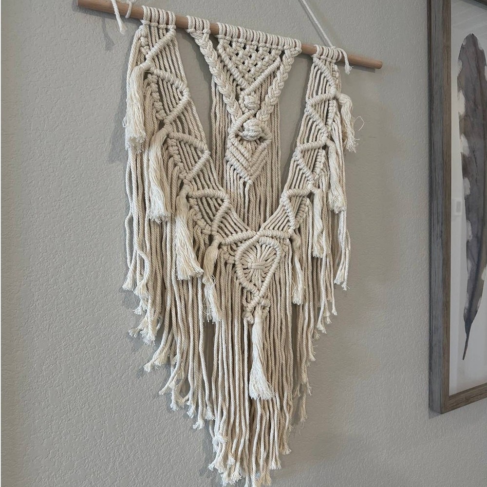 Boho Macrame Wall Hanging, Boho Wall Decor, Woven Tapestry with Tassels