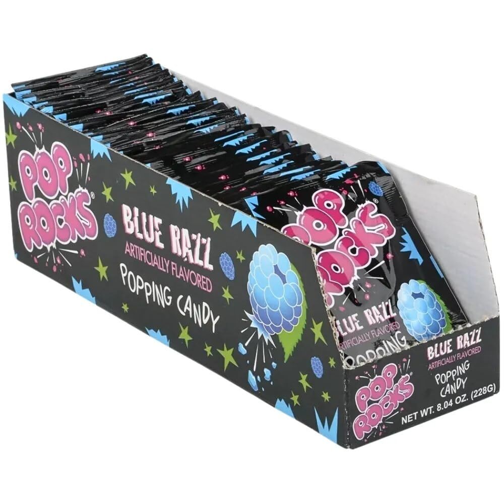 POP ROCKS Popping Candy, Blue Raspberry, 24 Count