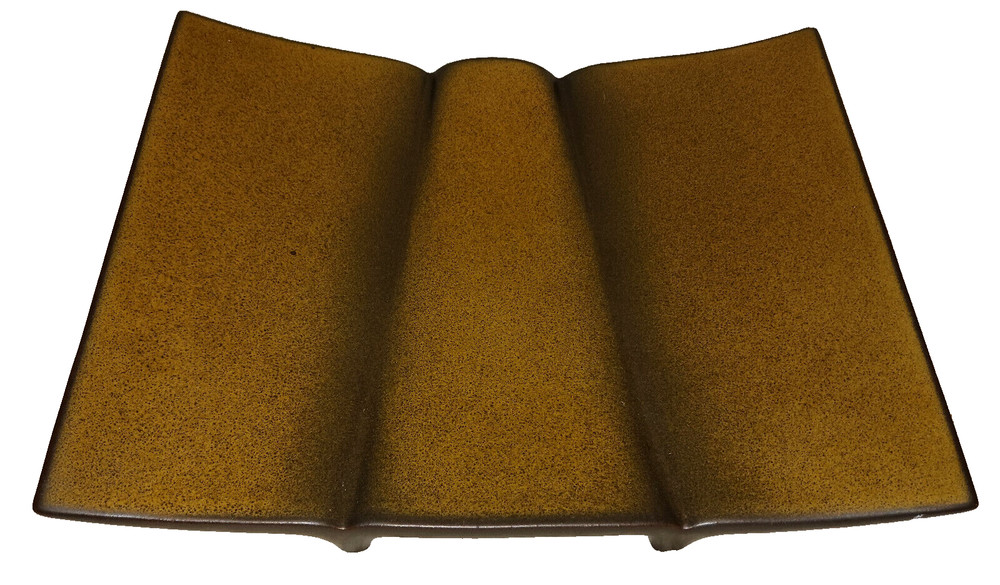1960s Rozenthal Studio Germany Mottled Olive Green table tray plate serving