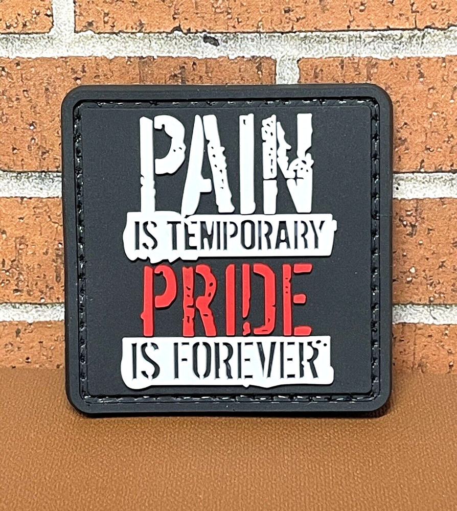 PVC Tactical Morale Patch - Pain Is Temporary Patch - Morale Gun Patch