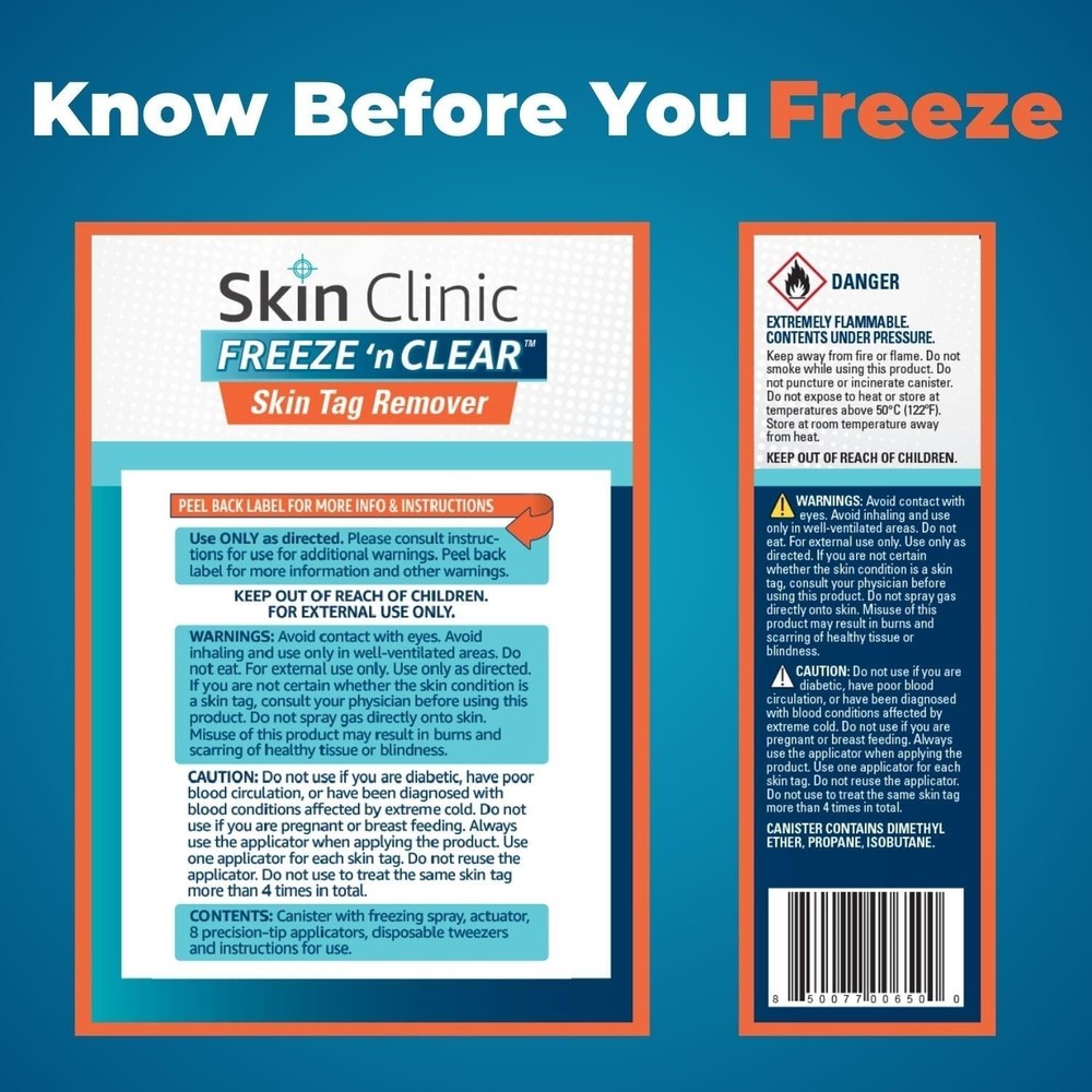 Effortless Skin Tag Treatment Kit - 8 Precision Tips, -Cleared Solution