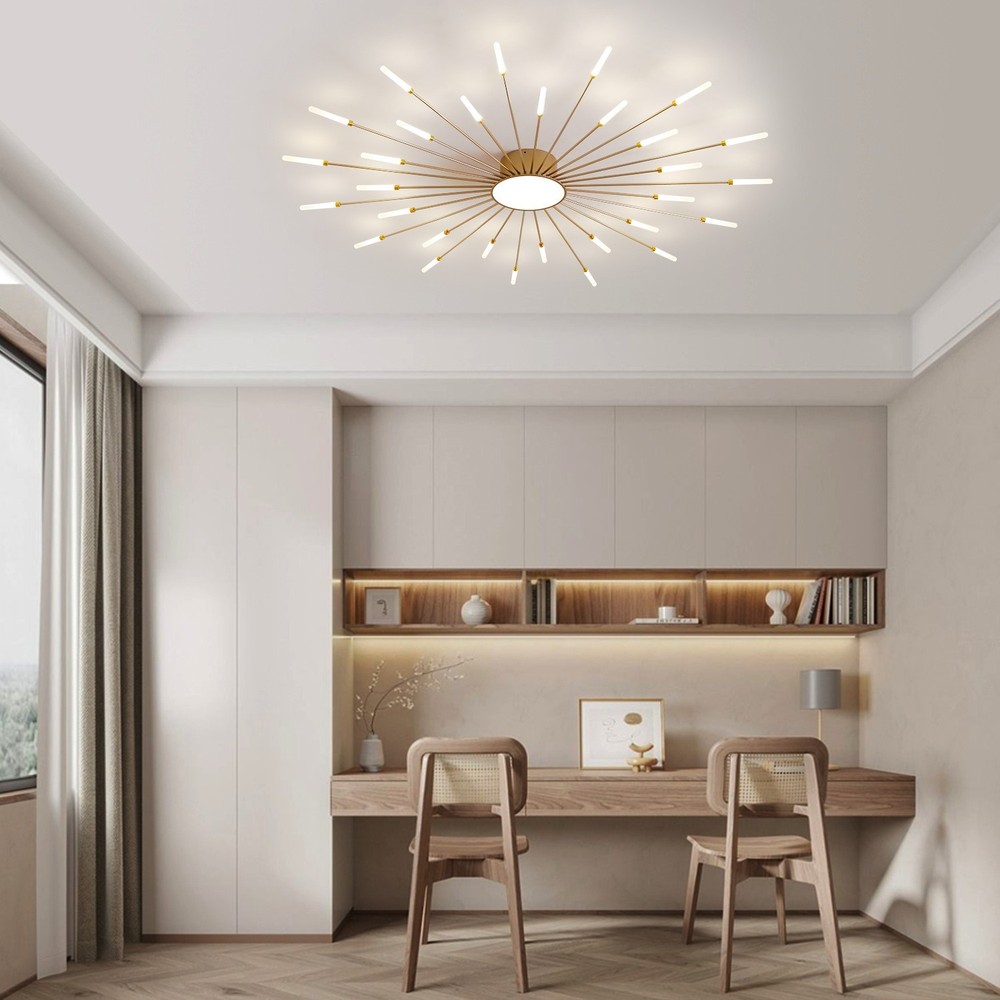 Gold Firework LED Ceiling Light 30+1, Smart Dimmable w/ APP & Remote