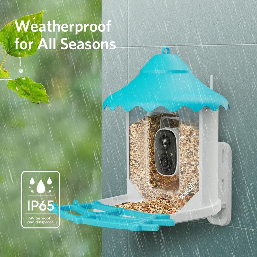 Abetap Solar Powered 2.5K Bird Feeder Camera