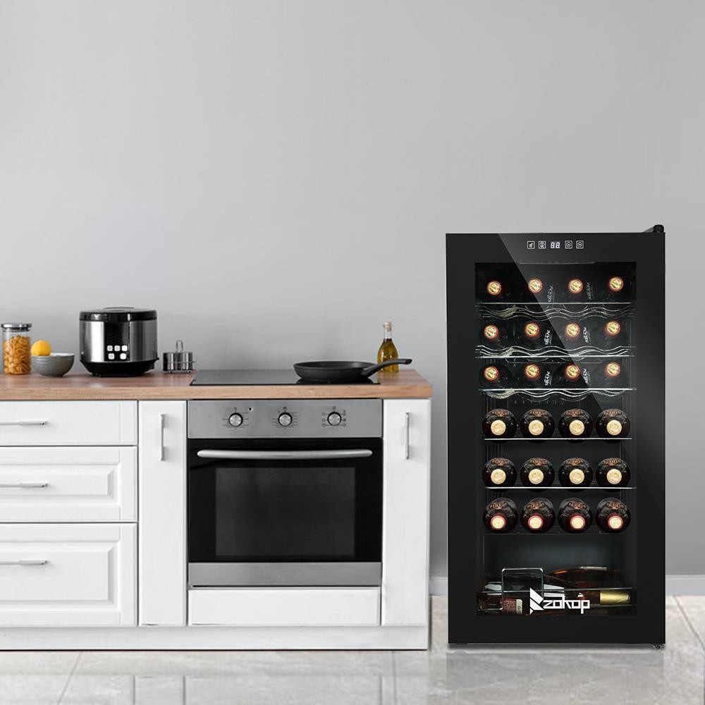 Electric 28 Bottles 80L Wine Fridge Bar Cooler Cabinet Refrigerator LED Digital