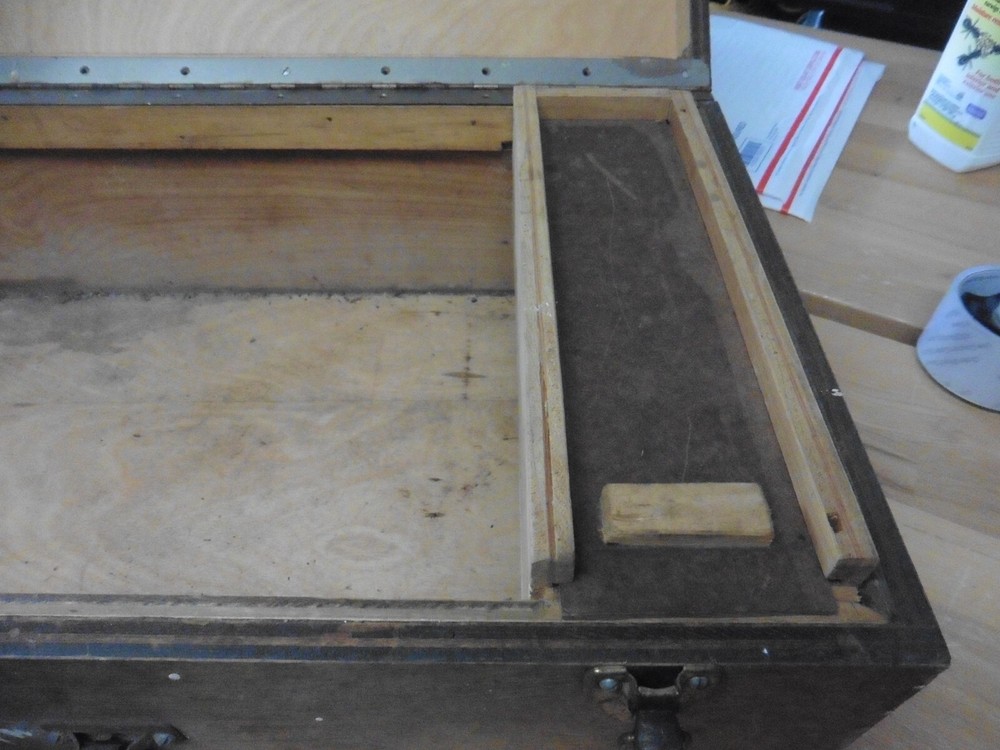 Vintage wood tool crafts storage box