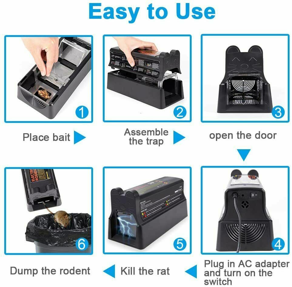 Electronic Mouse Trap Victor Control Rat Killer Pest Electric Rodent Zapper US