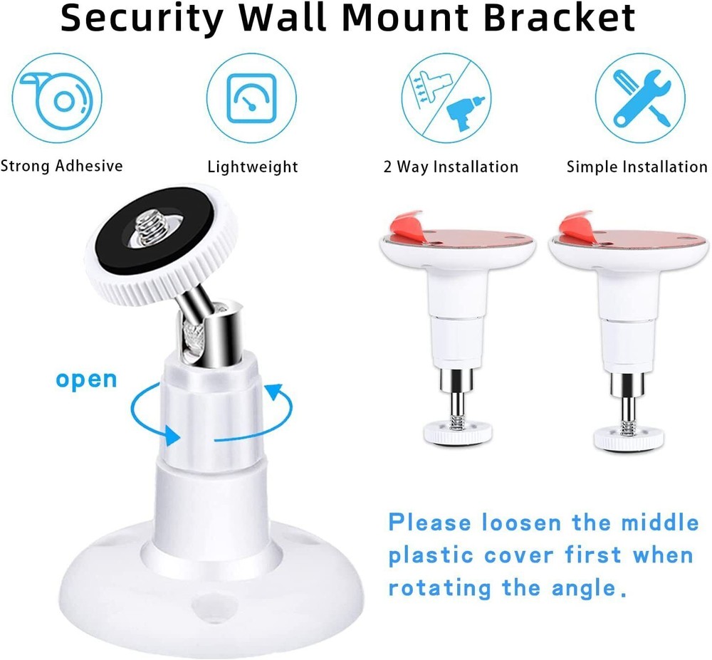 2/4pcs Universal Wall Mount Bracket for Security Camera with 1/4"Screw Connector