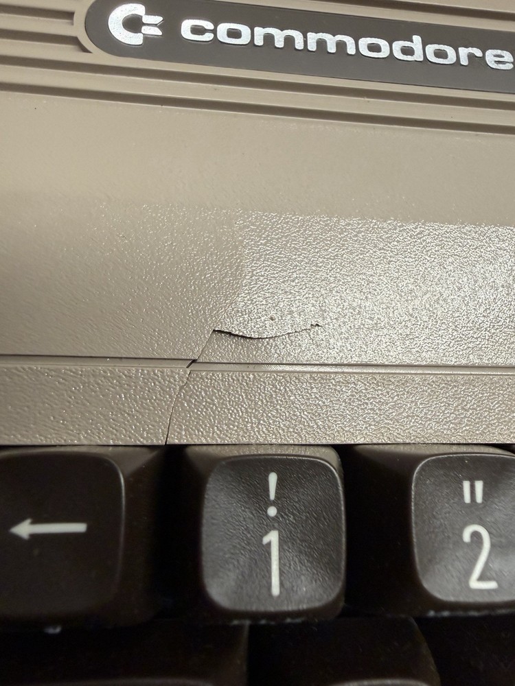 VINTAGE 1992 Commodore 64 C64 Breadbin Computer System - Cosmetic Damage -