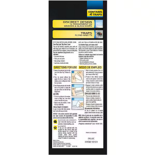 Window Fly Adhesive Insect Trap (4-Count)