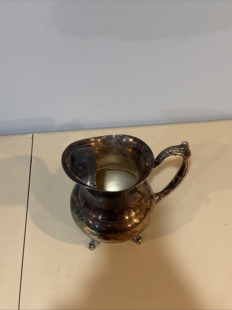 Wm Rogers Water Pitcher Beverage Server Silverplate Footed, International