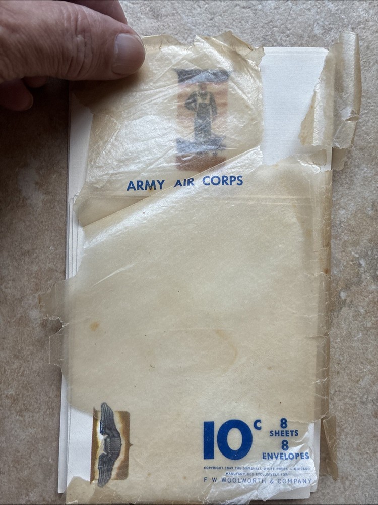 WW2 U.S. Army Air Corps, Home Front Patriotic Letter Head and Envelope Set