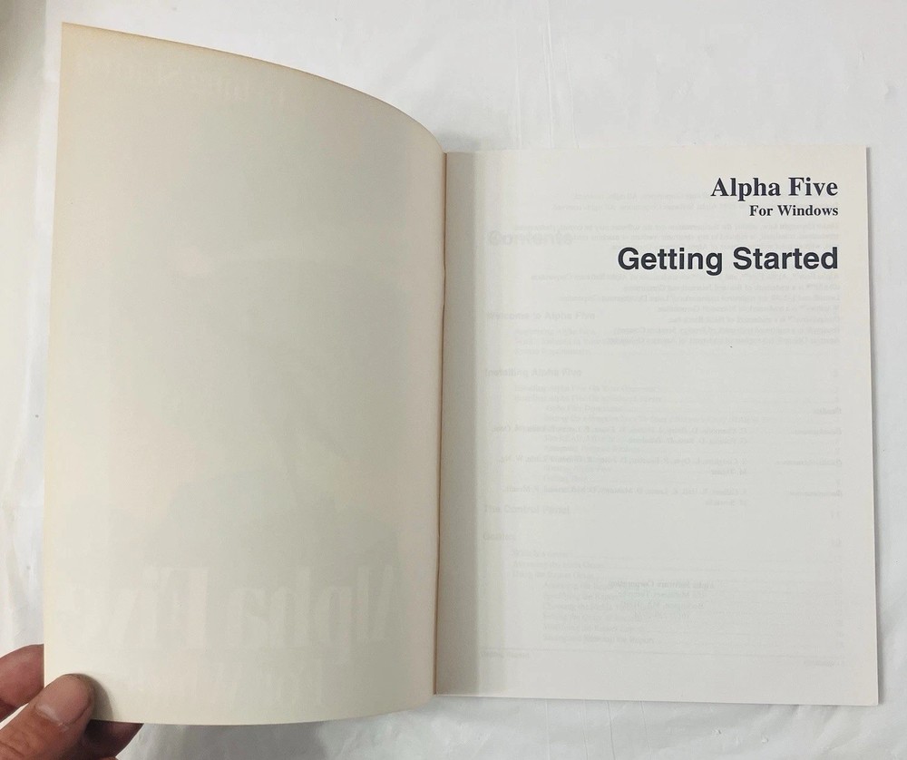 Alpha Five For Windows Manuals Set (4) User Guide Tutorial Xbasic Reference 1994