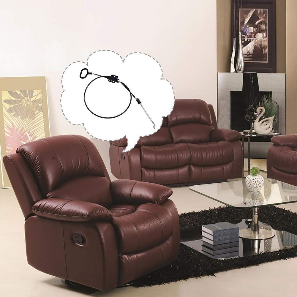 Sofa Recliner Cables 2 Pack D Ring S Tip Hook Exposed Cable Black Replacement