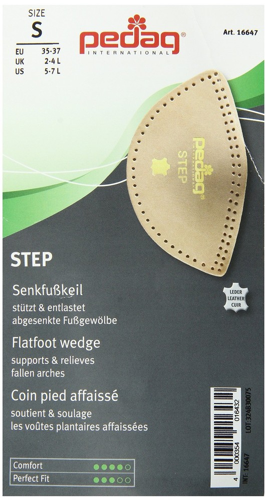 Pedag Step 166475 Symmetrical Self Adhesive Arch Support Inserts Tan 1 pair
