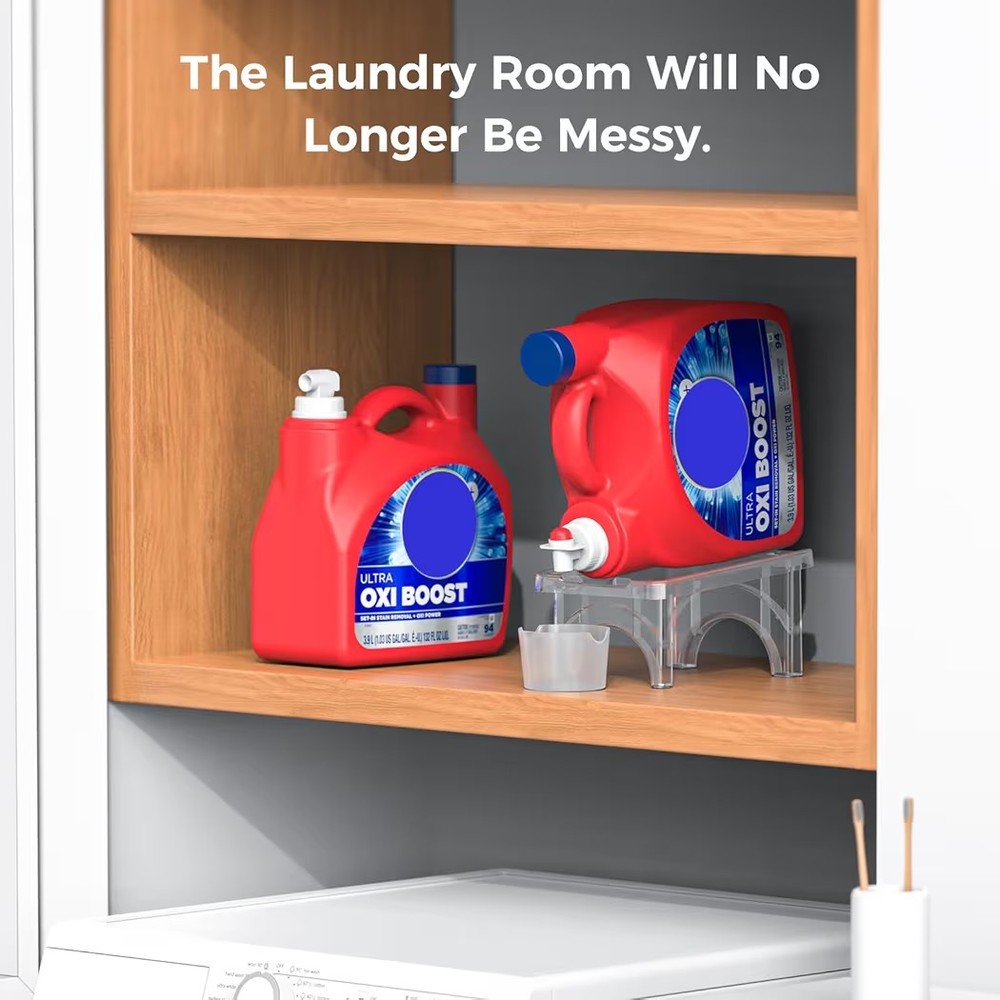 Liquid Laundry Bottle Holder, Stand for Laundry Deterge Bottle Room Organization