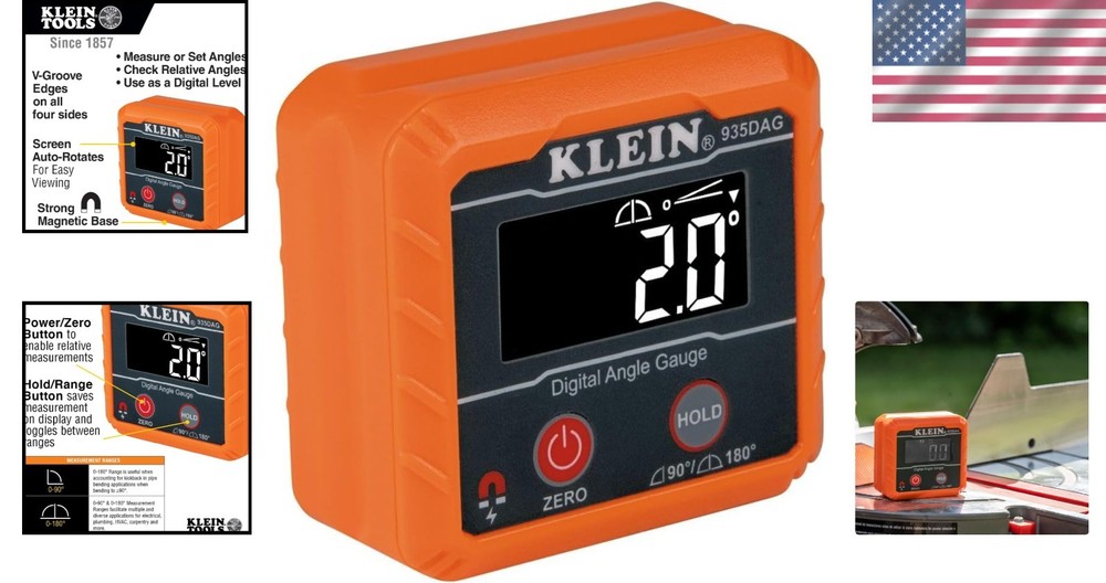Klein Tools 935DAG Digital Electronic Level & Angle Gauge 0-180° Precision Tool