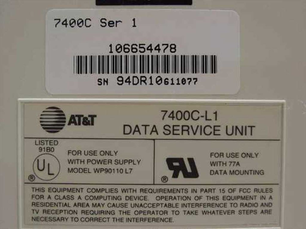 AT&T 7400C-L1 DEFINITY High Speed Link Data Service Unit - No AC Adapter