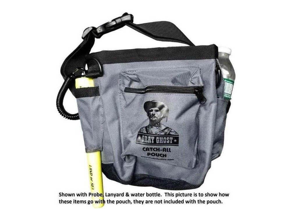DetectorPRO Gray Ghost Catch-All Finds Pouch for Metal Detecting