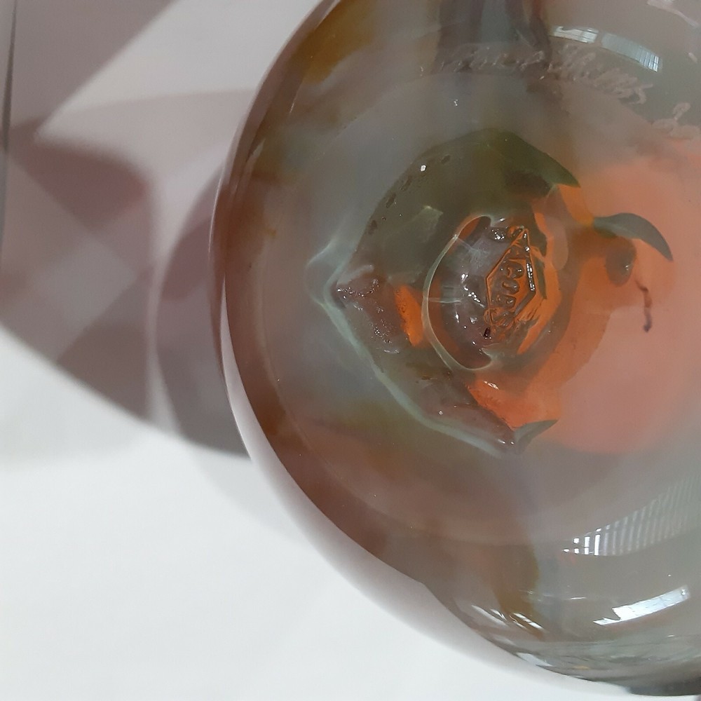 Phillip Jacobs - Hand Blown Glass Vase W/Controlled Bubbles (Signed)