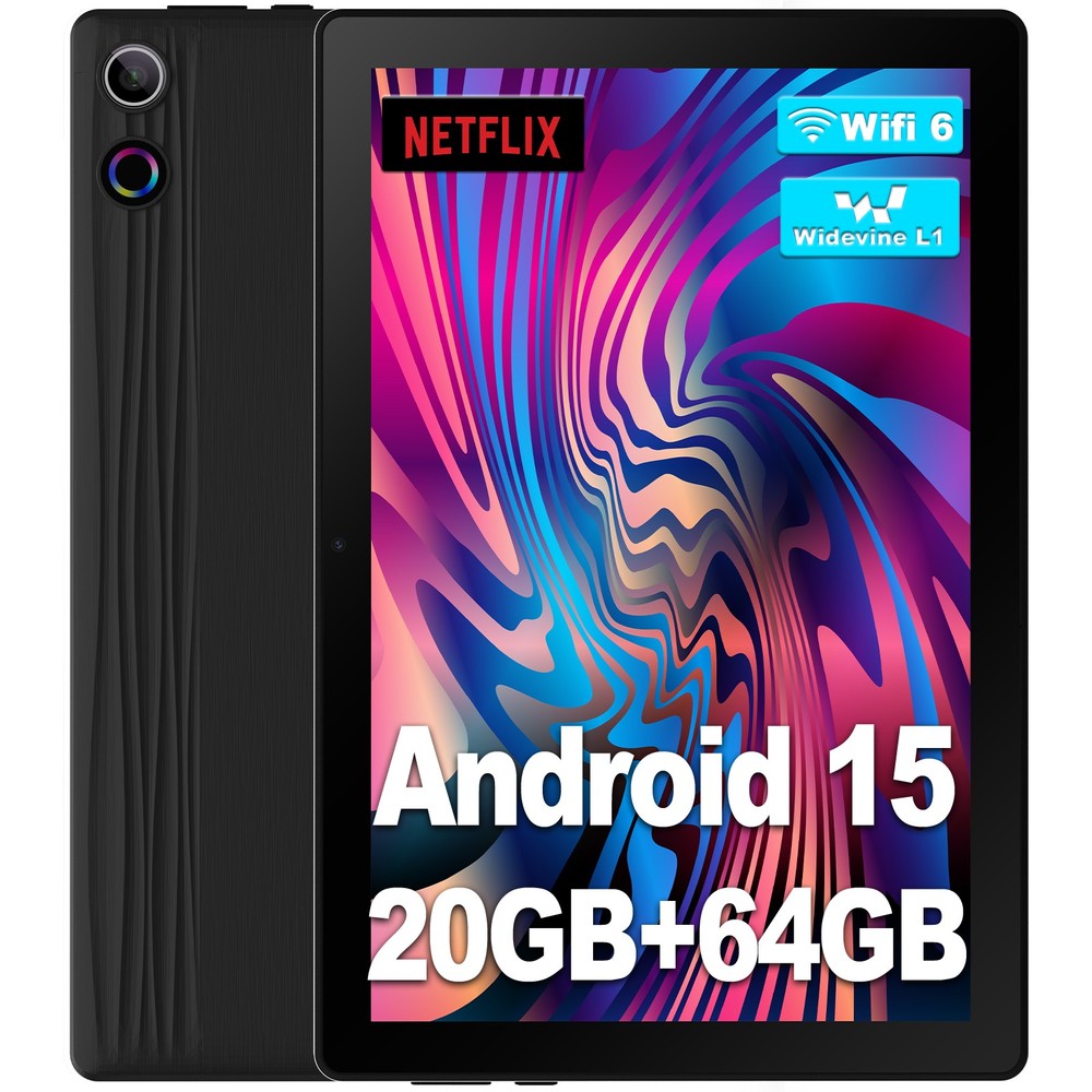 Android 15 Tablet 20(3+17)GB RAM 64GB ROM Dual Camera WIFI Bluetooth IPS LCD