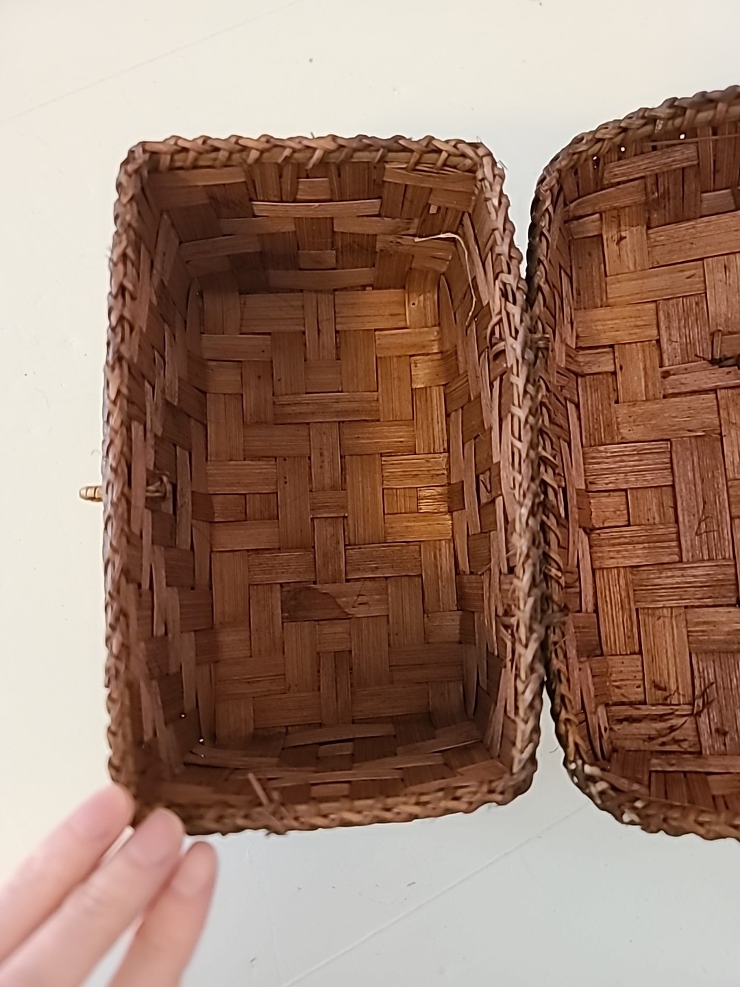 Vintage MCM 70s Wicker Purse Basket