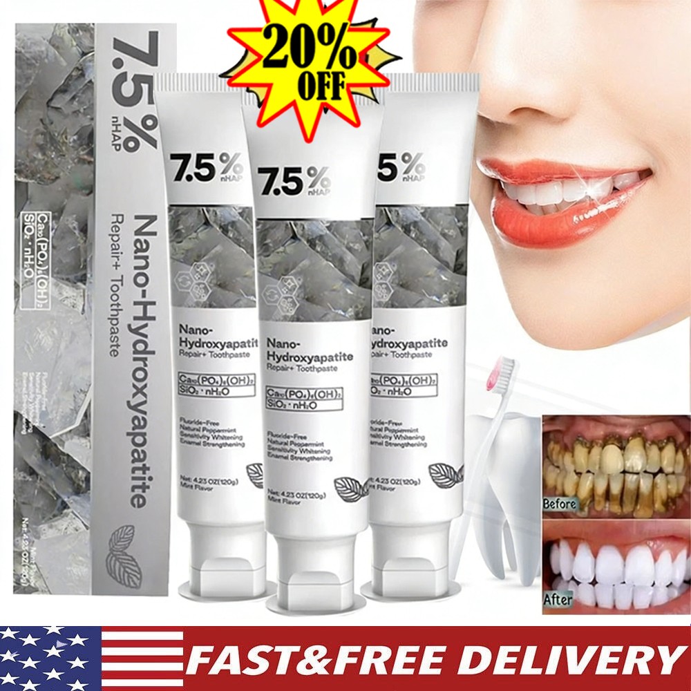 7.5% Nano Hydroxyapatite Toothpaste - Sensitivity Relief & Remineralization