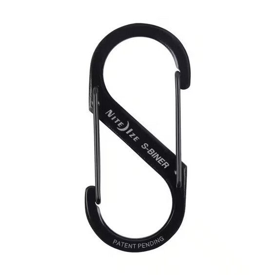 #1 Black S-Biner Dual Carabiner Clip 2-Pack by Nite Ize Steel