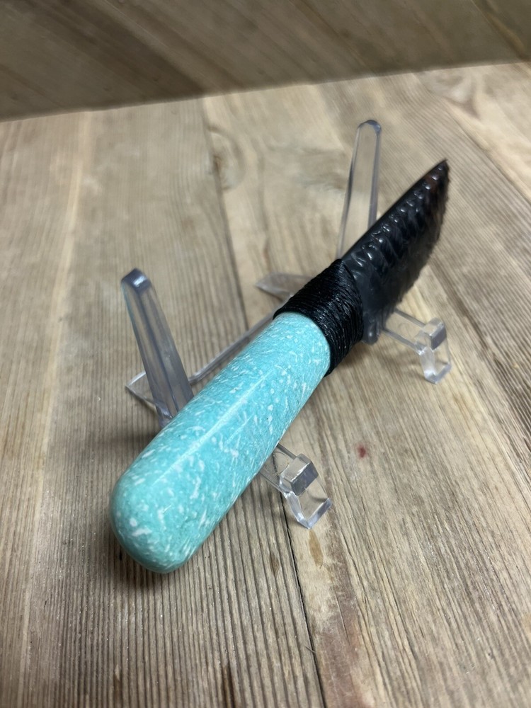Obsidian Blade With Amazonite Handle