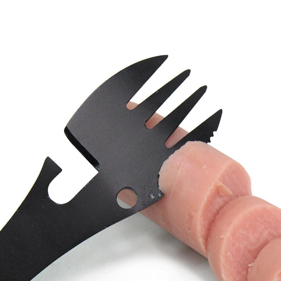 Stainless Spoon Fork Knife Opener Multi-Tool / Camping Survival Kit Picnic Spork