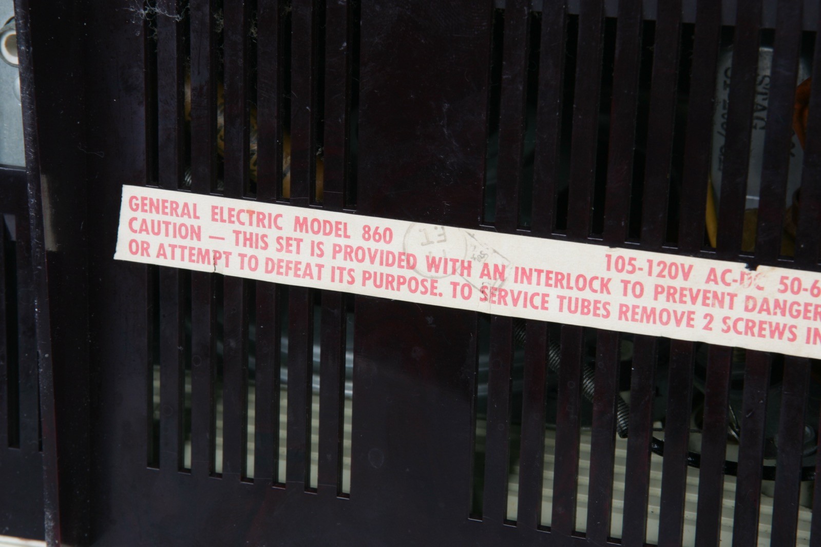 1957 GE Atomic Dial Beam Tube Radio "Leave It To Beaver" Model 860 WORKS Great!