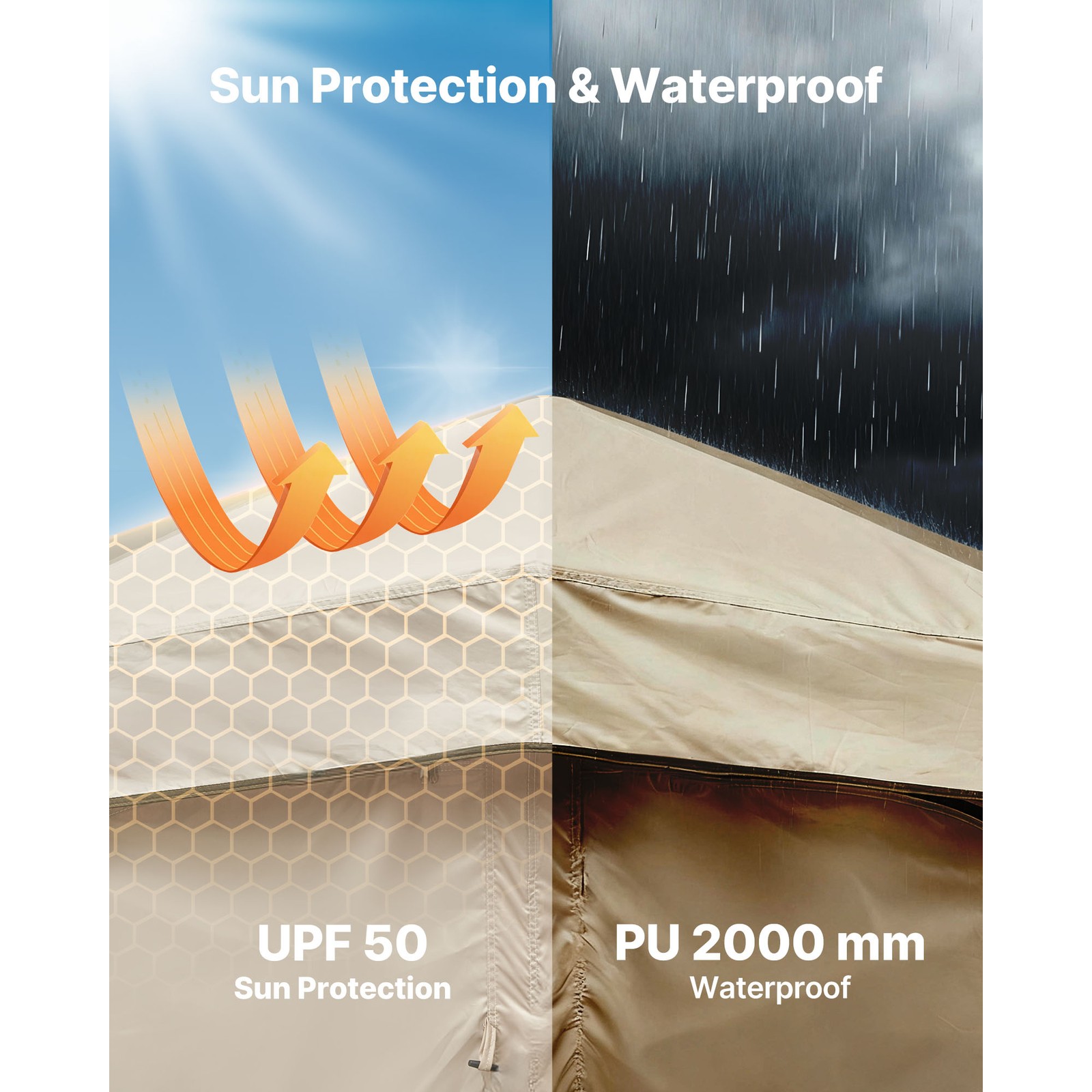 Uimoso Portable Privacy Tent for Camping, Shower, and Changing with Dual Rooms