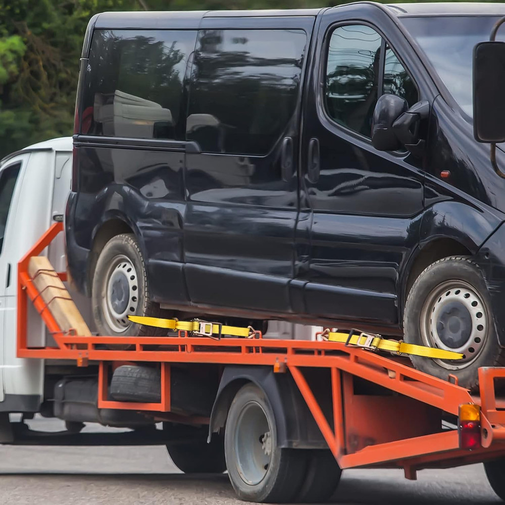 2" x 8' Lasso Strap with D Ring - 8-Pack Auto Tie Down for Trailers