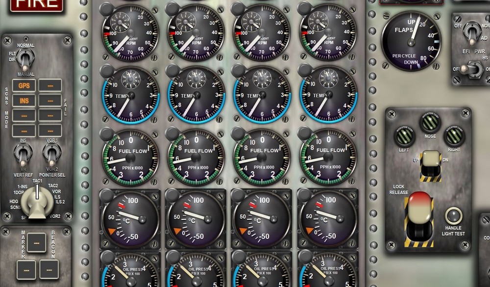 C130 HERCULES COCKPIT instrument panel CDkit