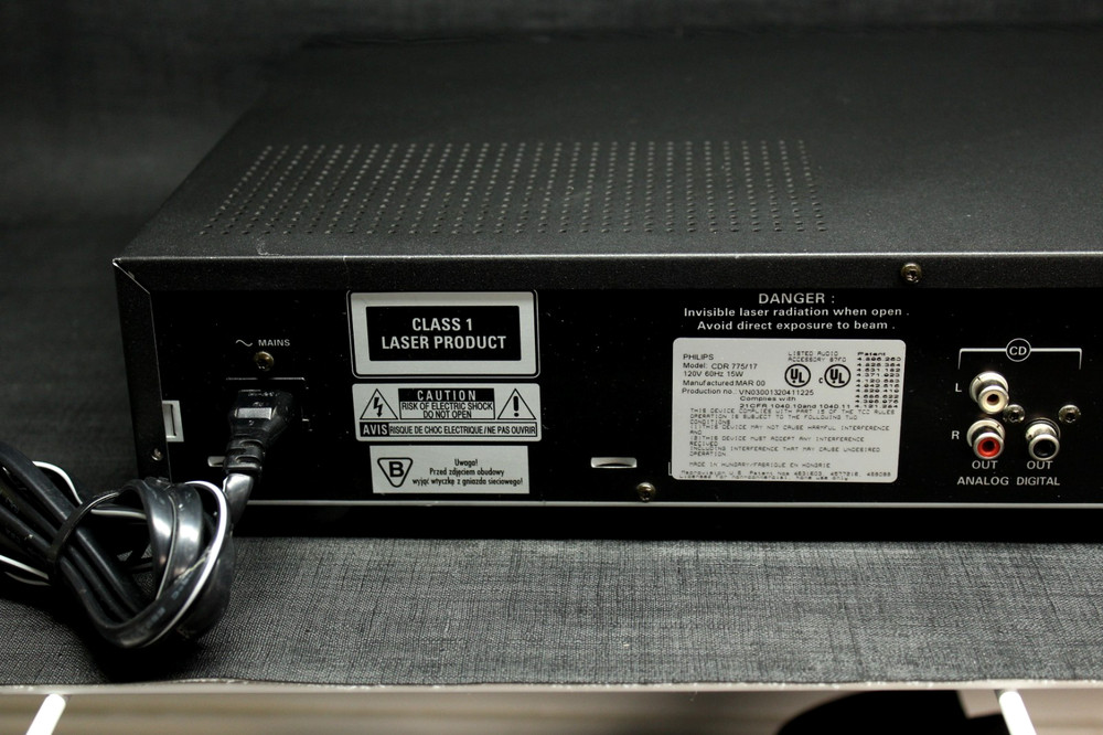 Phillips CDR 775 Dual Deck Audio CD Recorder, Double Speed ,CD player w/ remote.