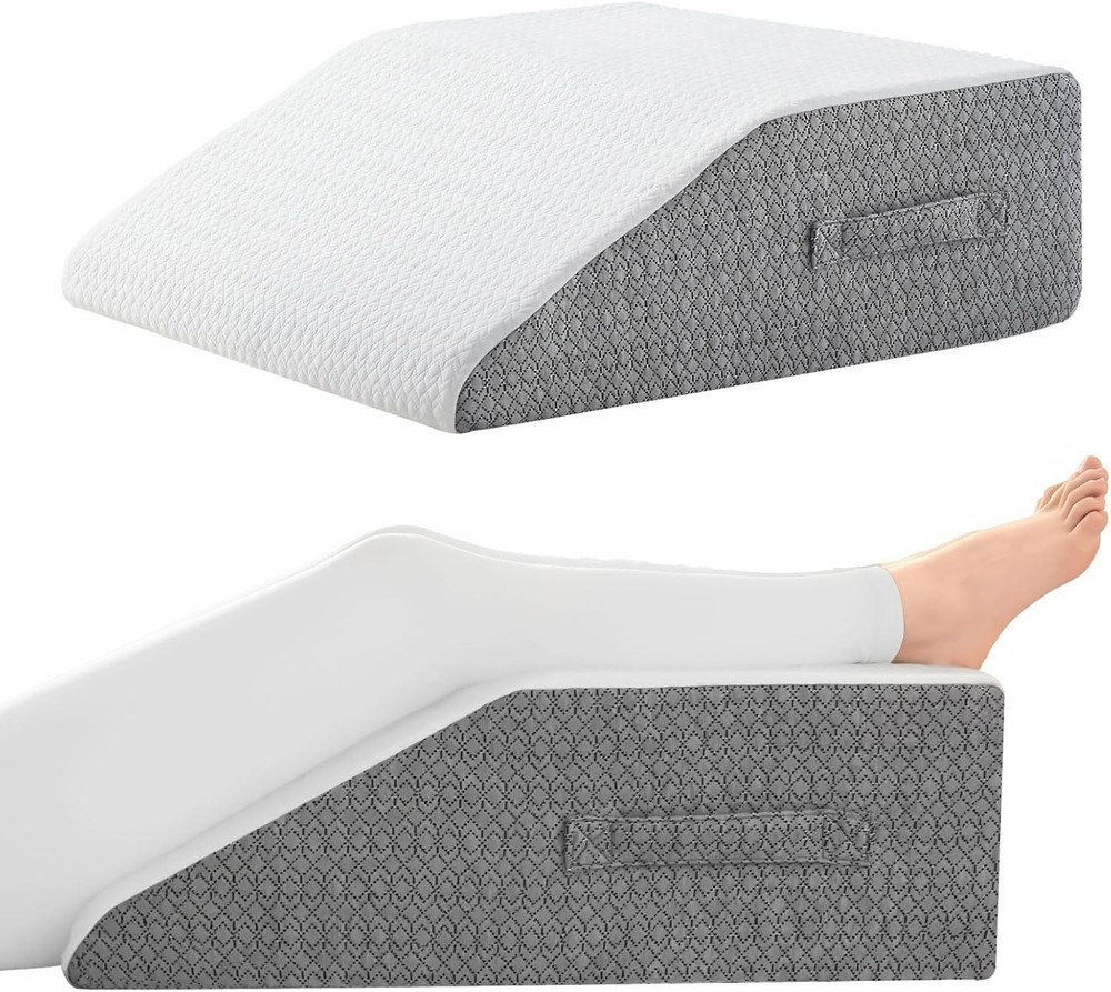 Leg pillows for elevation and support, 24 ‘x22 ’x8" memory foam cushion.