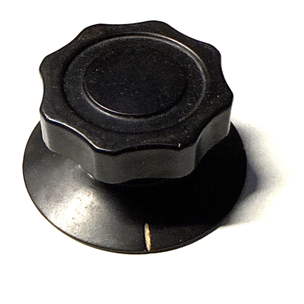 one black knob with skirt OD=44 mm