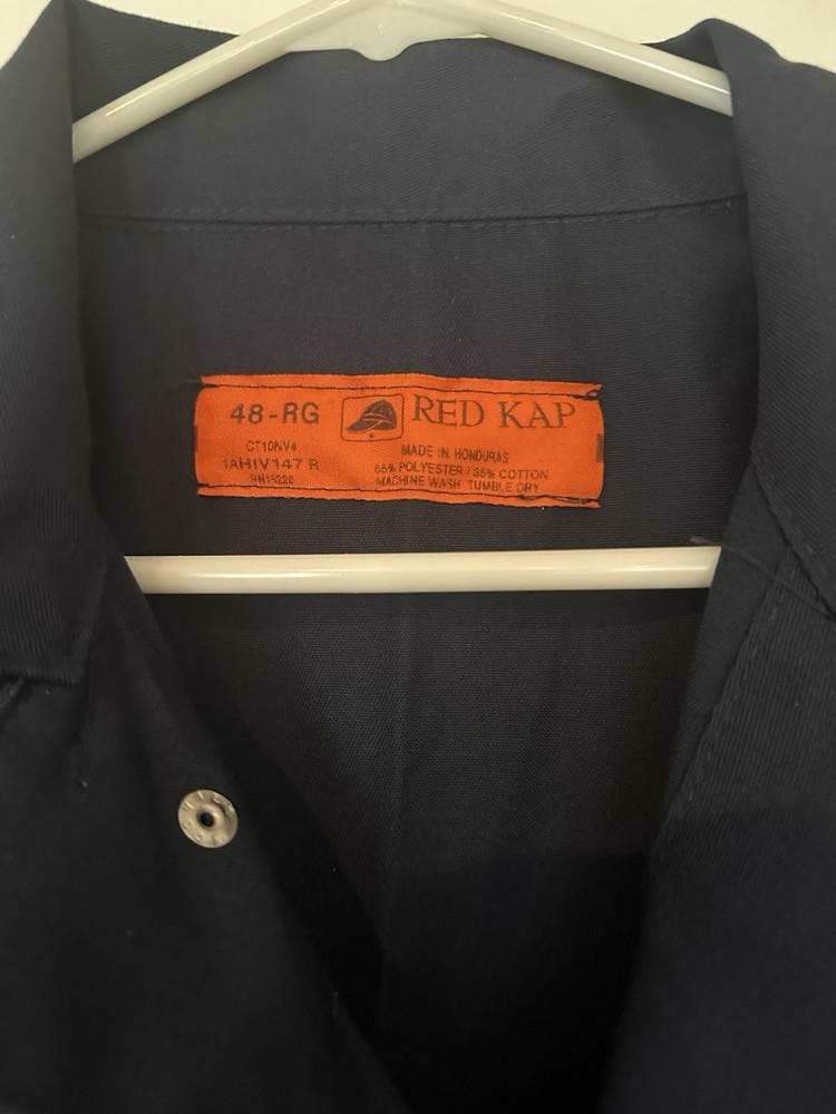 RED CAP WORK JUMPSUIT-TWILL ACTION BACK Sz.48 Reg.